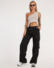 image of Xander Cargo Trouser in Cotton Drill Black