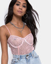 Image of Yecal Bodice Bodice in Lace Rose