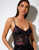 Image of Yenika Crop Top in Gothic Rose with Lace