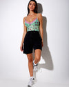 Image of Yenika Crop Top in Bloom Lime with Lace