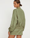 image of Yuu Shell Jacket in Silver Green