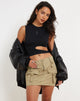 image of Zane Cut Out Crop Top in Black
