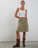 Image of Zeera Cargo Midi Skirt in Biscotti