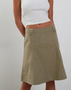 Image of Zeera Cargo Midi Skirt in Biscotti