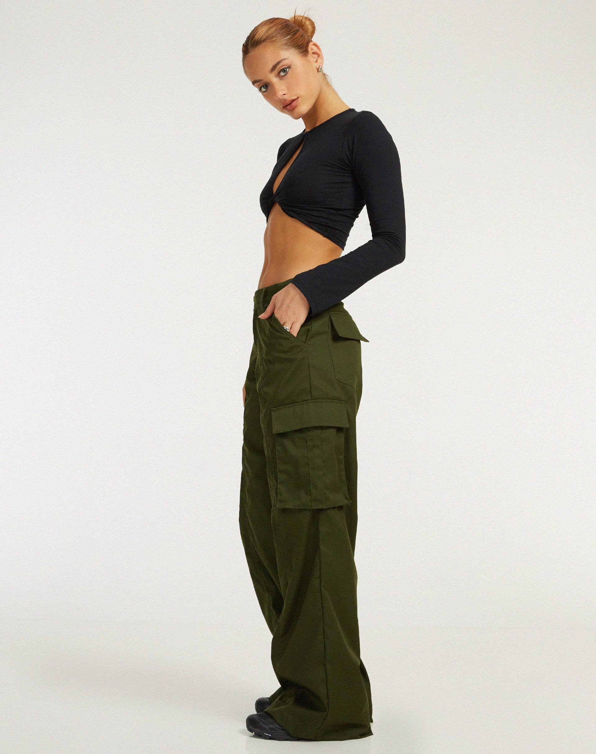 image of Calix Cargo Trouser in Forest Green