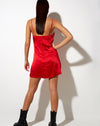 Image of Zenda Mini Dress in Satin Red