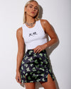 Image of Zida Mini Skirt in Black Butterfly Lime