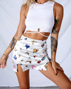 Image of Zida Mini Skirt in Cream Butterfly