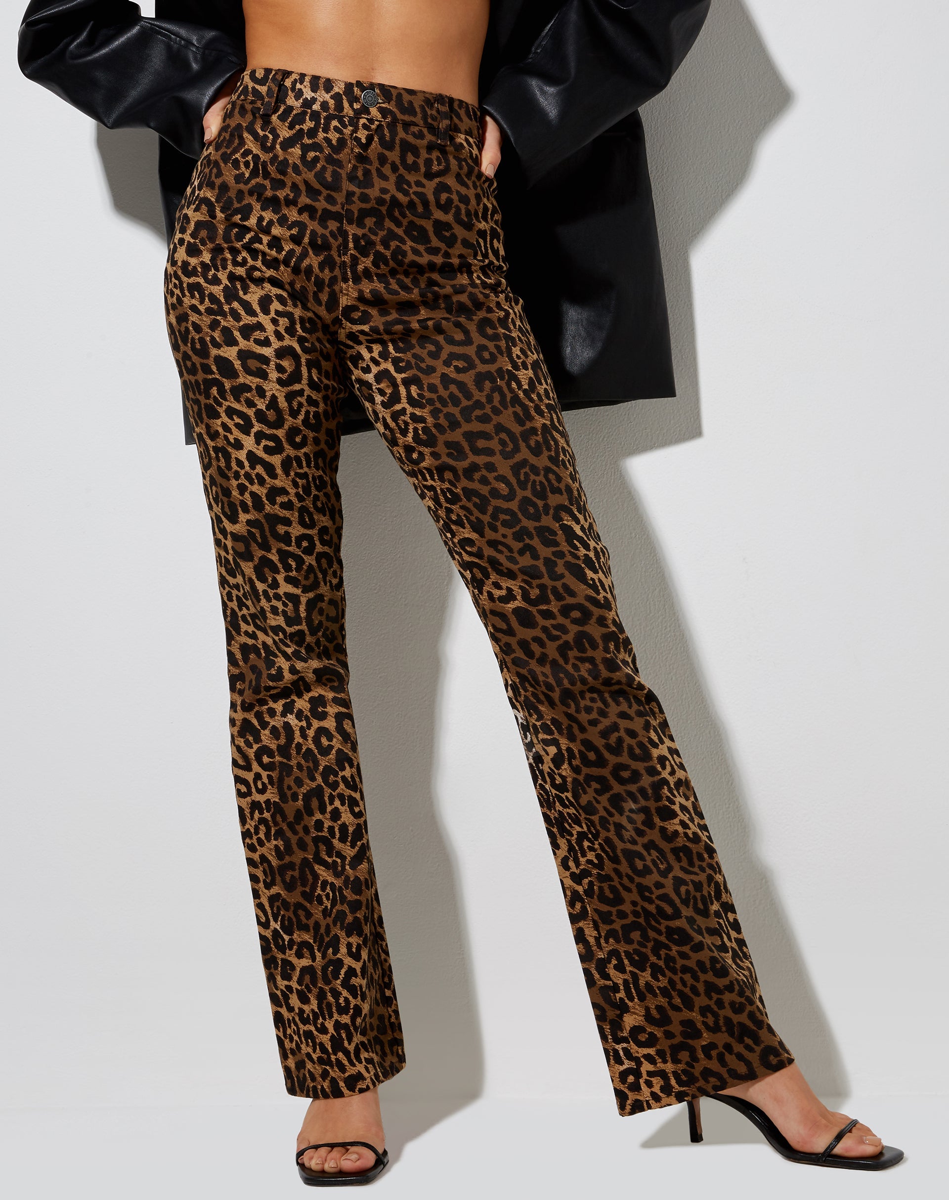 Pantalon 2025 evase leopard