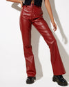 Image of Zoven Flare Trouser in Pu Red