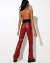 Image of Zoven Flare Trouser in Pu Red