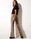 Image of Zoven Flare Trouser in True Leopard