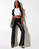 Image of Zyanna Flare Trouser in PU Black