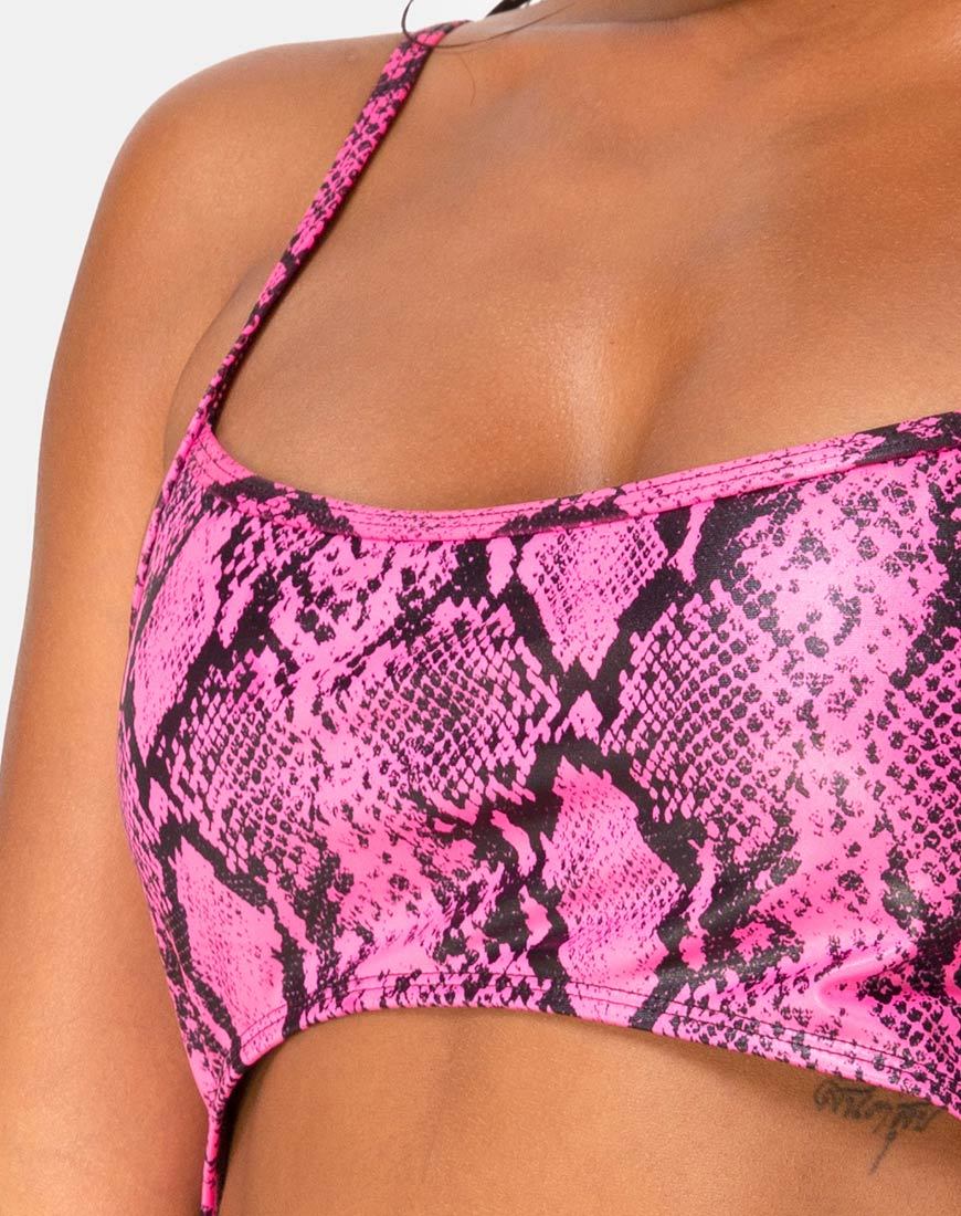 Image of Varois Swimsuit in Snake Pink